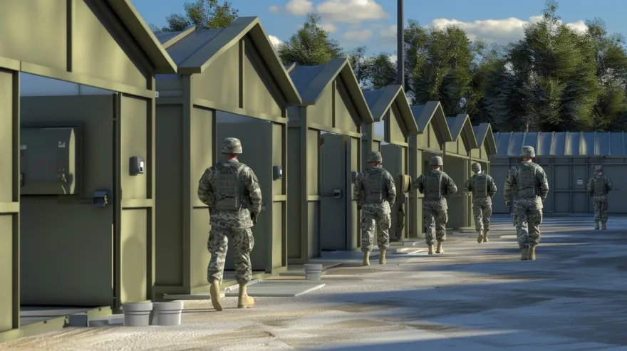 Army barracks buildings of the kind treated in the Fort Campbell field study